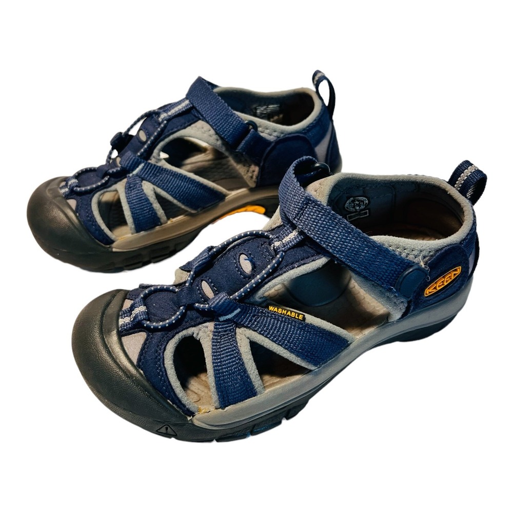 KEEN Venice H2 Hiking Waterproof Sandals Navy Blue Grey Youth Size 1 1019219